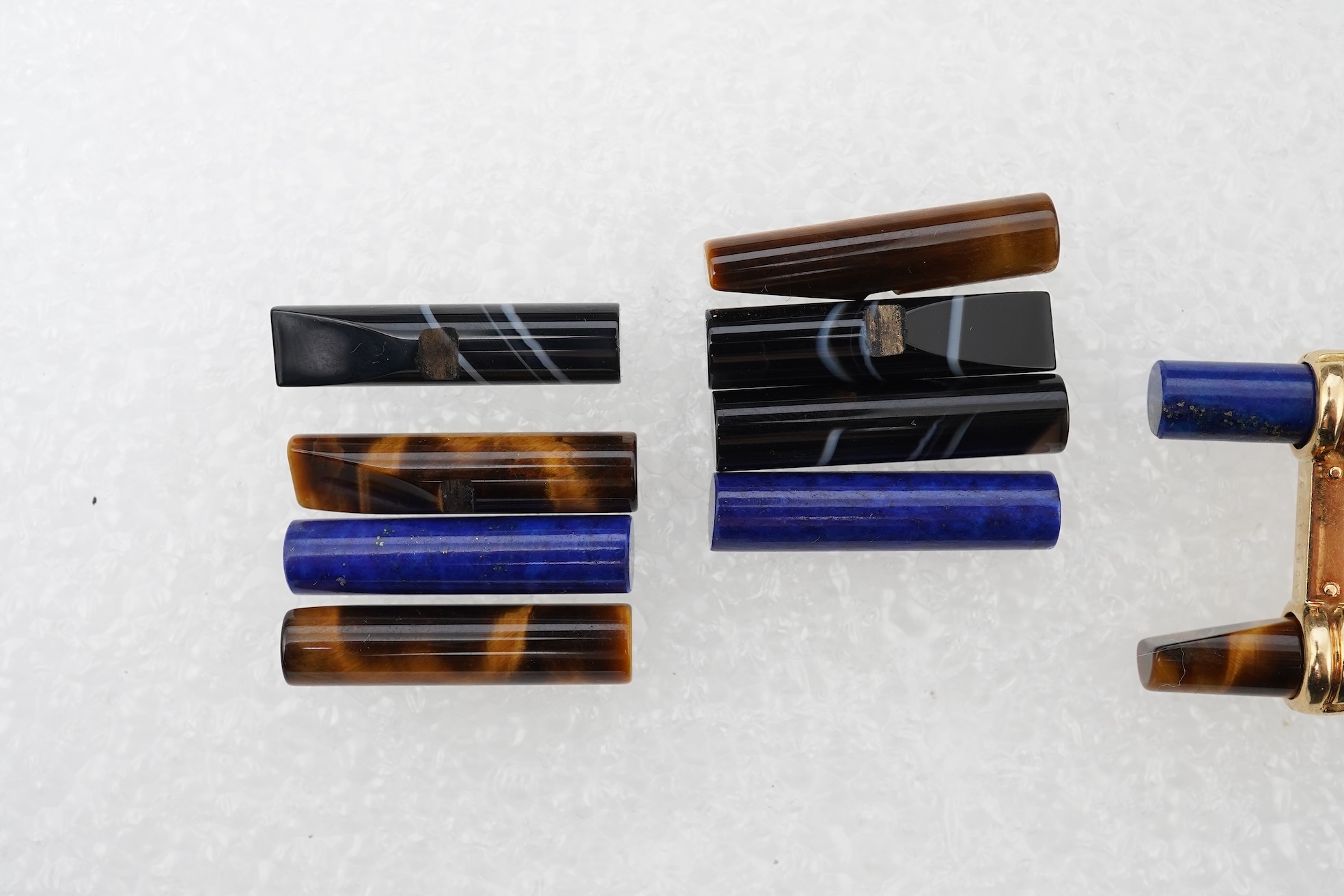 Boucheron, a pair of gold and hardstone cufflinks